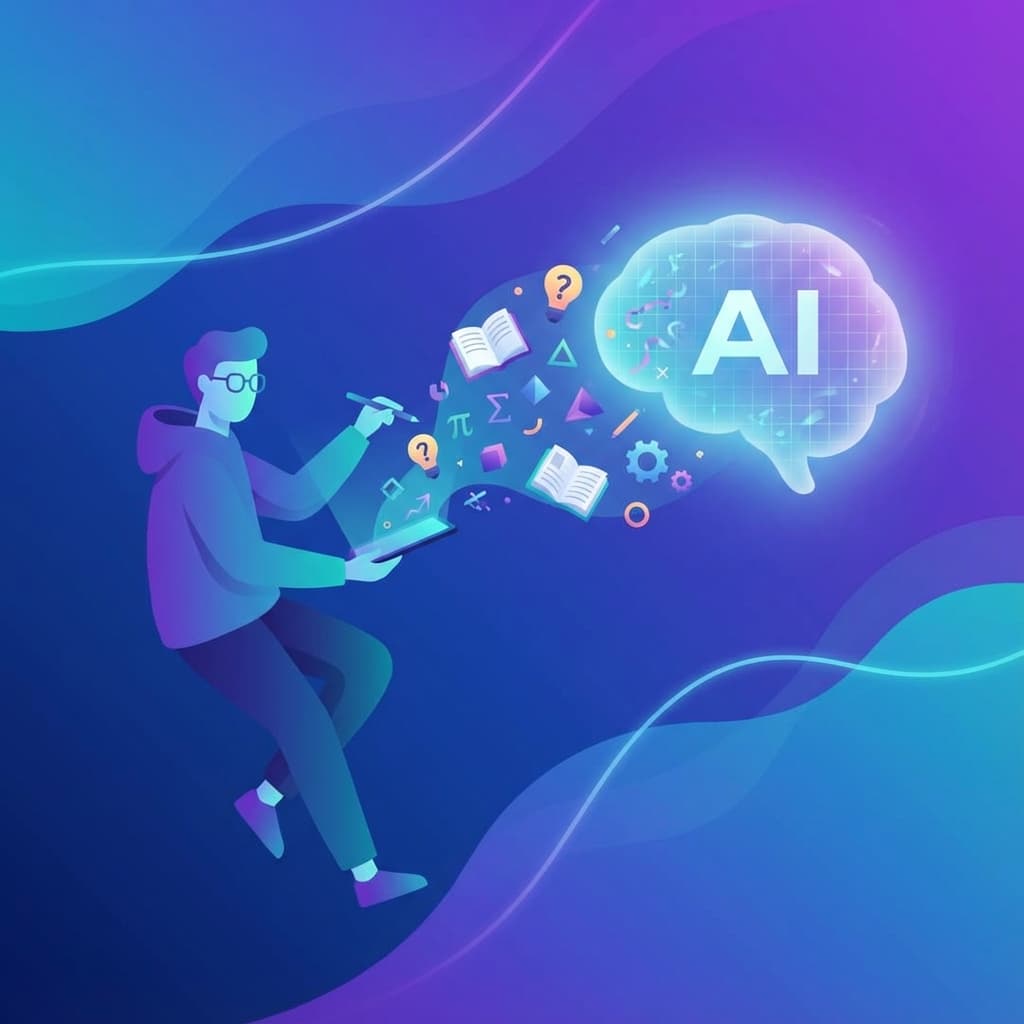 Student teaching AI - Tabula Rasa concept visualization